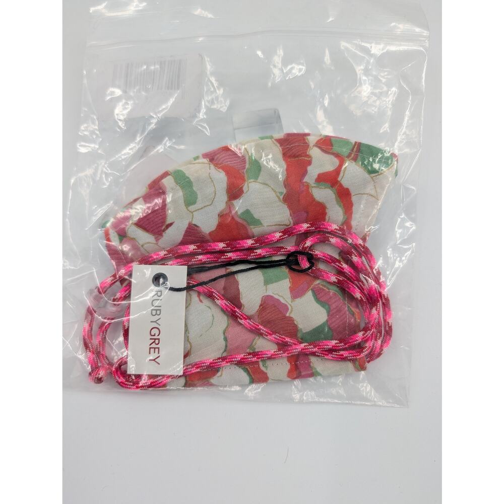 Ruby Grey Pink Floral Face Covering Mask - Picture 5 of 6